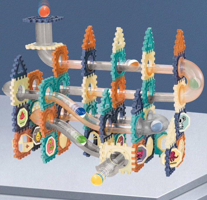 Color Window Building Blocks Sliding Beads Transparent Pipe Assembly Blocks