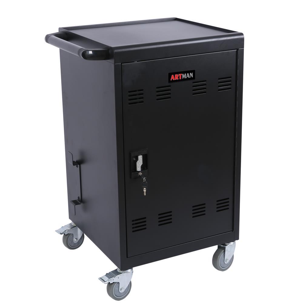 Mobile Charging Cart And Cabinet For Tablets And Laptops, Holds Up To 32 Devices