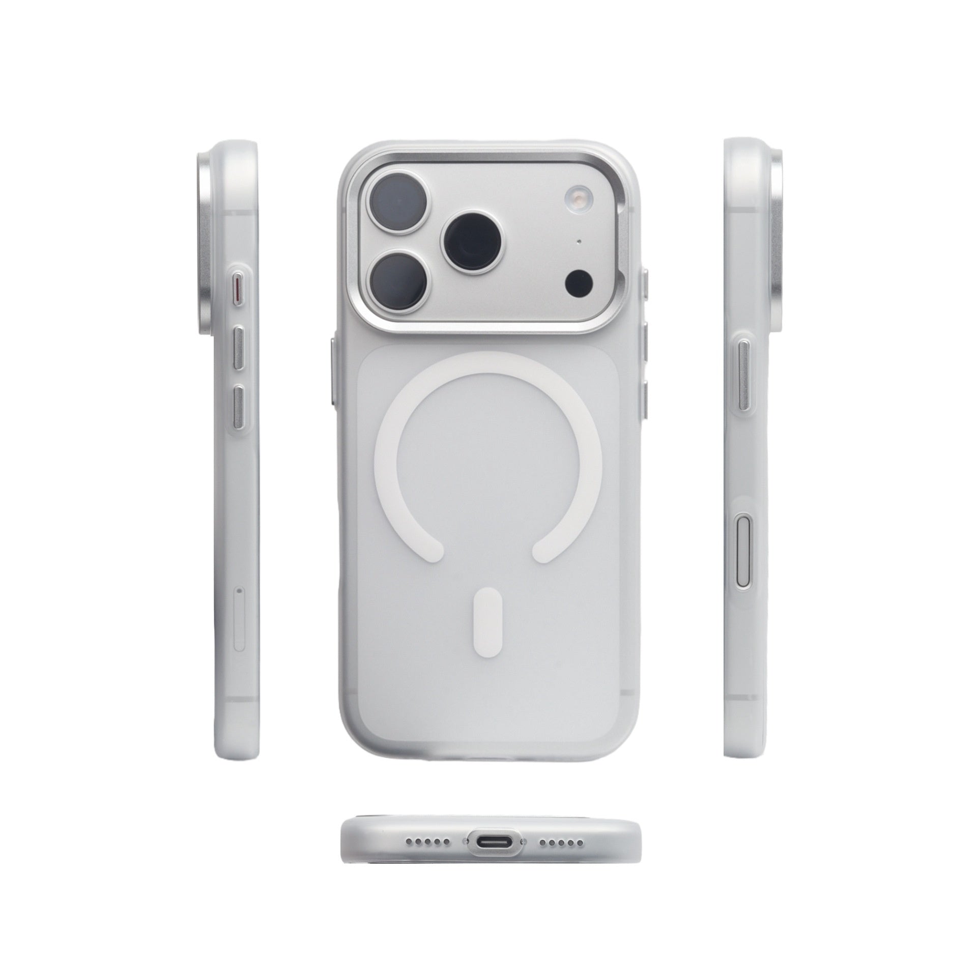 Frosted Magnetic Suction Suitable For 17promax Phone Case PC Skin Feeling Drop-resistant