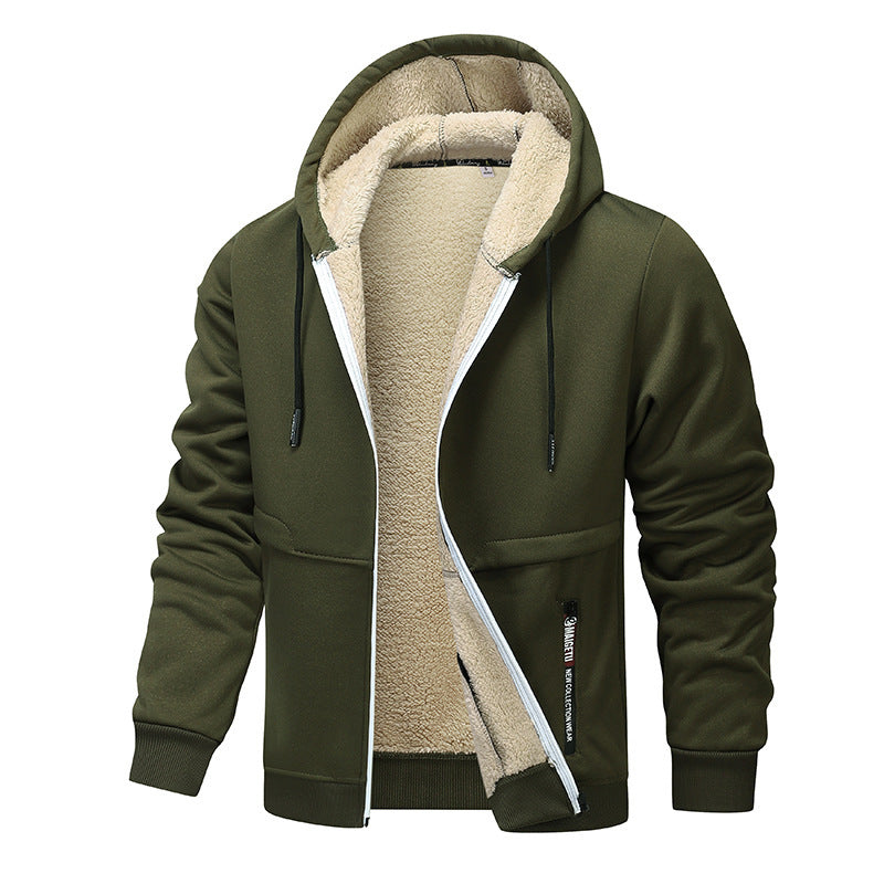 Men's Fashion Lambswool Thickened Coat Sweatshirt